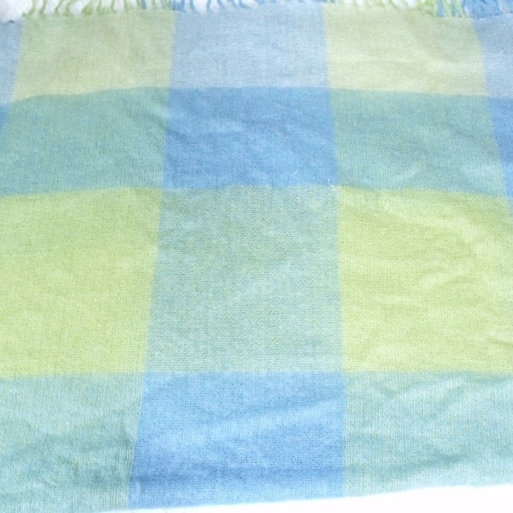 A Soft Idea Plaid Mohair Throw Blanket - Picture 3 of 6